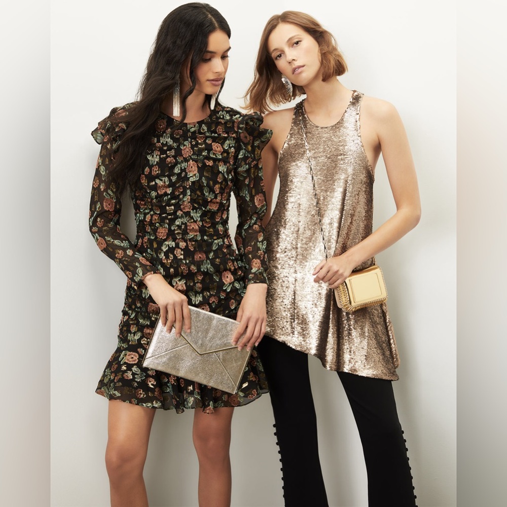 NWT Cinq à Sept Dylan Asymmetric Sequin Tank